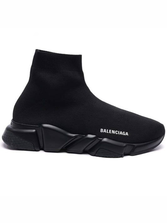 Luxury Balenciaga Men's Speed Recycle Knit High-Top Sneakers Black