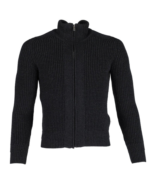 Luxury Gucci Trending 2025 Zipped Jumper in Grey Wool