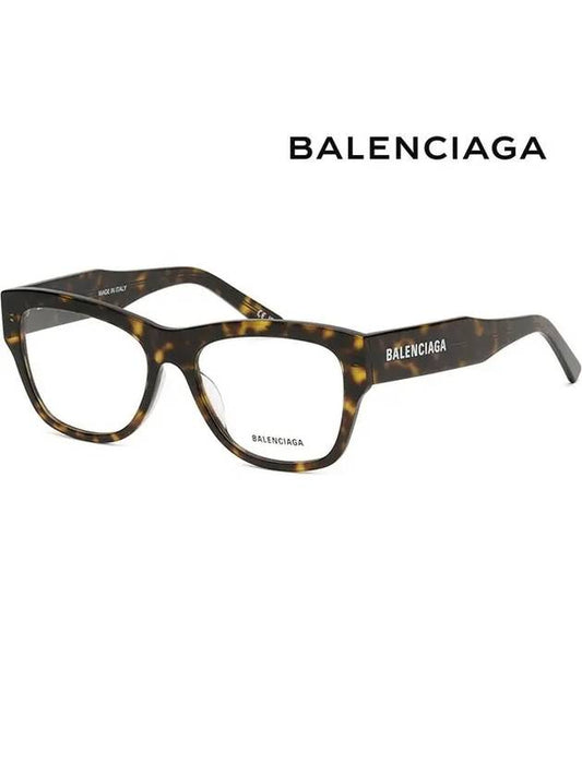 Luxury Balenciaga Acetate Square Eyeglasses Havana