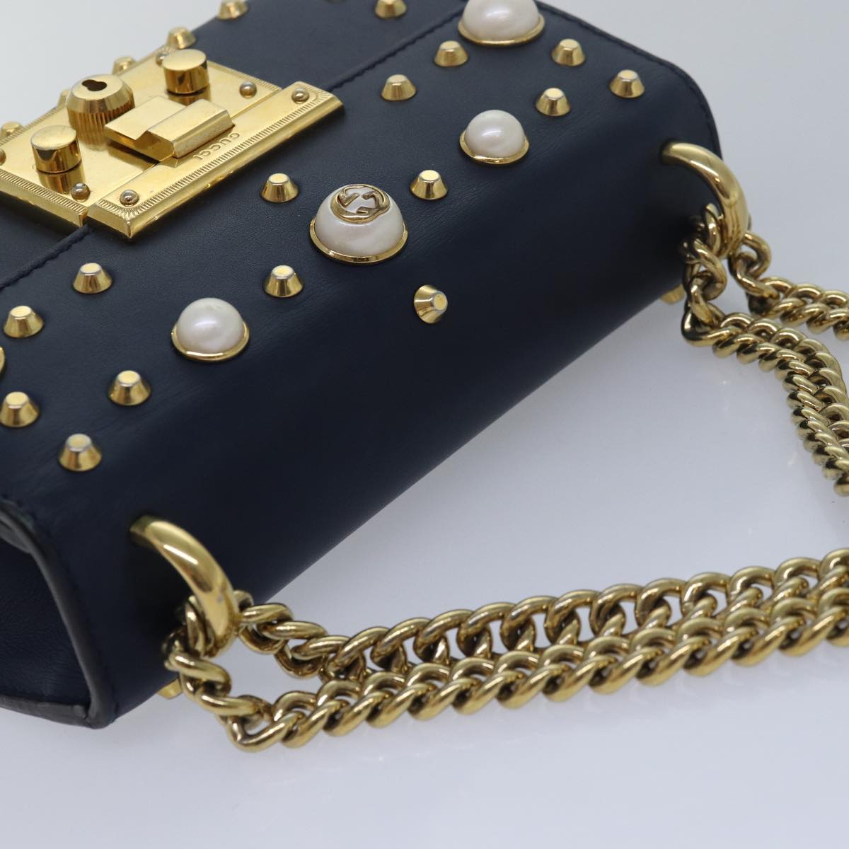 Luxury Gucci Trending 2025 Padlock  Leather Shoulder Bag ()