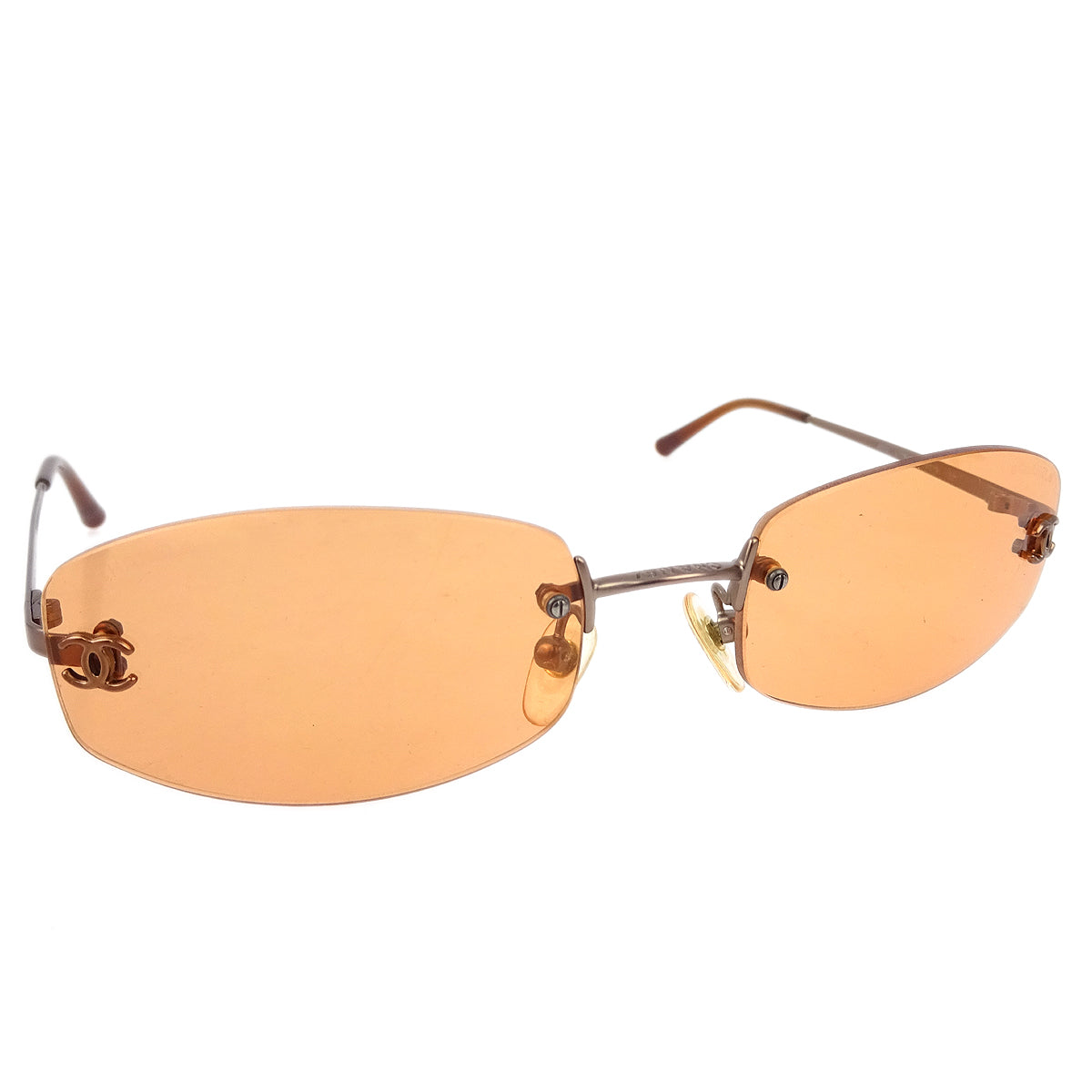 Luxury Chanel Sunglasses Eyewear Orange Small New