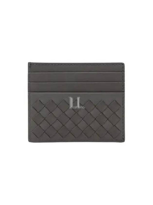 Luxury Bottega Veneta Intrecciato Card Wallet Grey