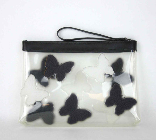 Luxury Bottega Veneta Women's clear Wristlet Clutch Bag Butterfly