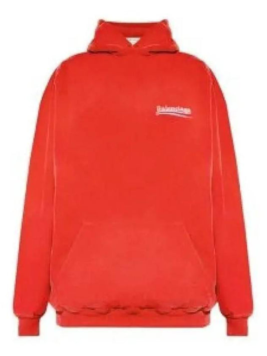 Luxury Balenciaga Political Campaign Oversized Fit Hoodie Red