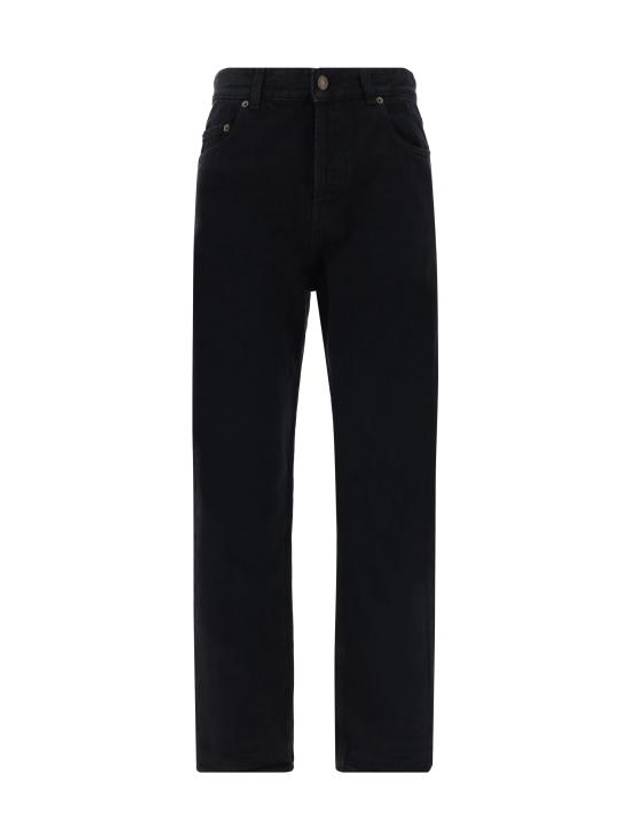 Luxury Saint Laurent Vanessa Denim Straight Jeans Black