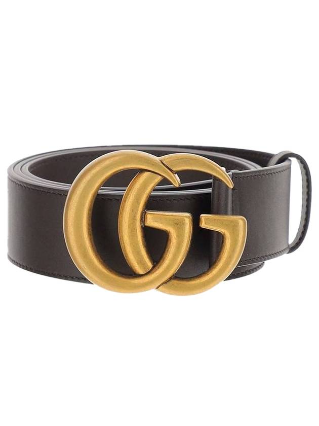 Luxury Gucci Trending 2025 GG Mamont Buckle Leather Belt Brown