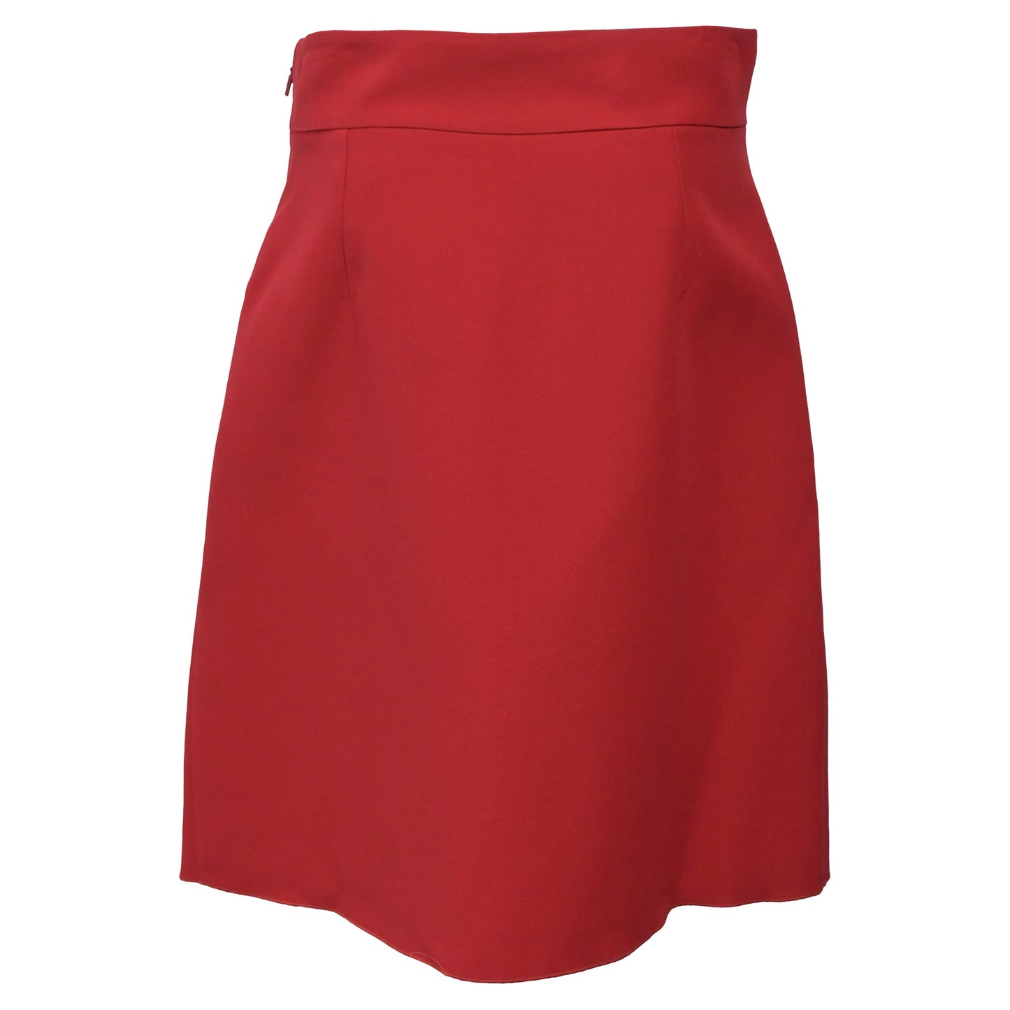 Luxury Gucci Trending 2025 GG Buckle Knee-Length Skirt in Red Wool