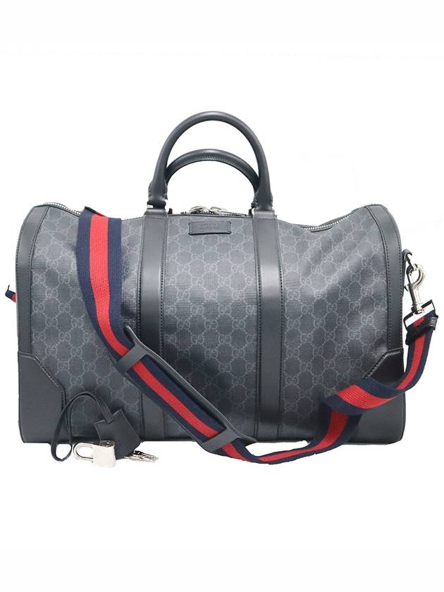 Luxury Gucci Trending 2025 Luxury Gucci Trending 2025 474131 Black GG Soft Supreme Canvas Carry On Duffle Bag Travel 2WAY