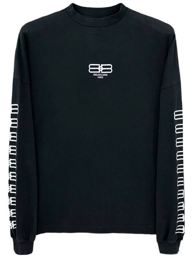 Luxury Balenciaga BB Logo Sweatshirt Black