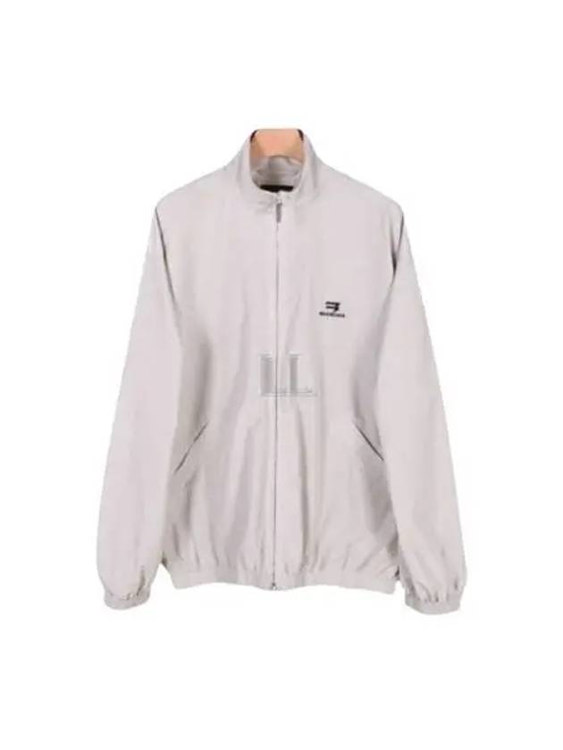 Luxury Balenciaga Logo Technical Track Jacket Beige