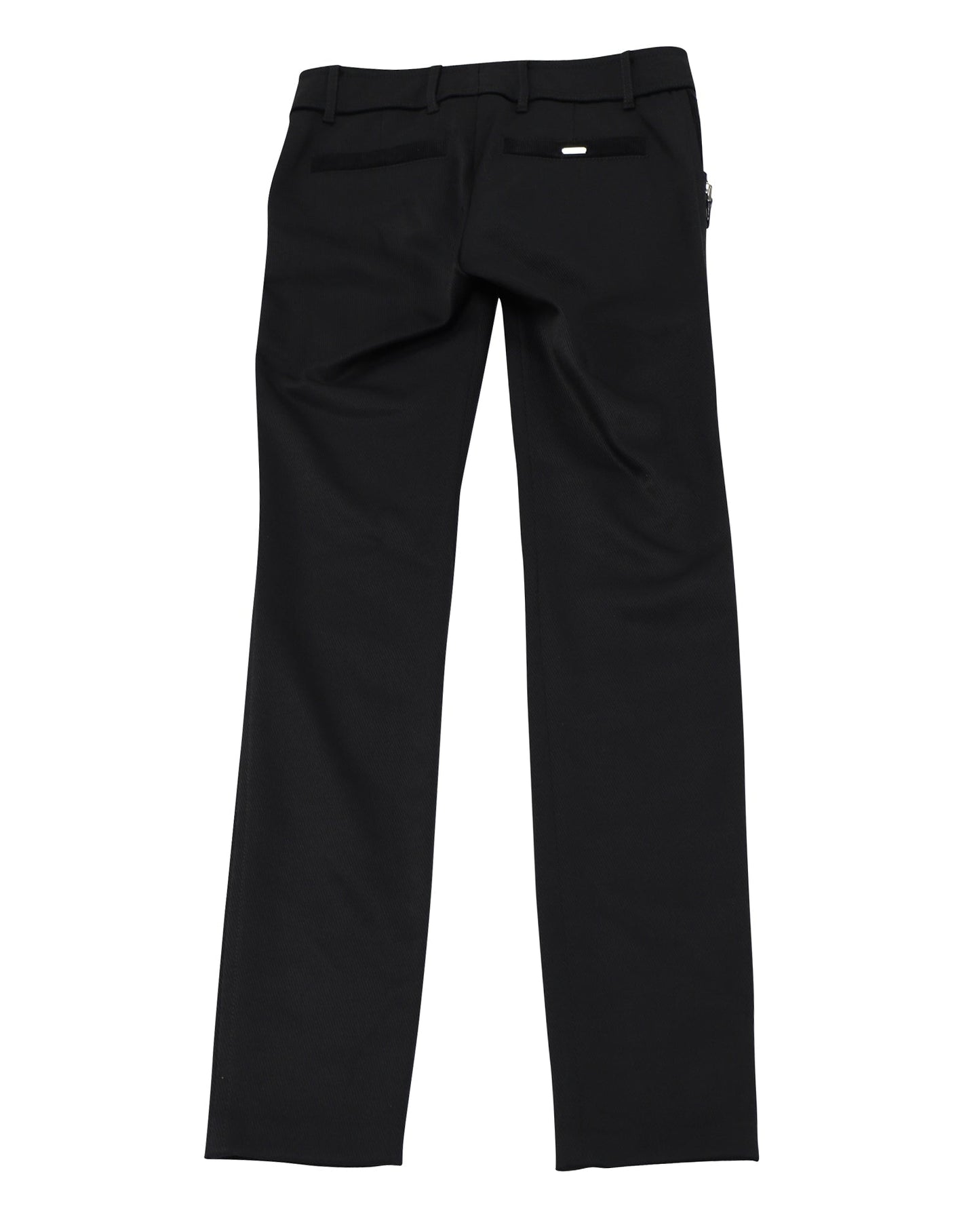 Luxury Gucci Trending 2025 Black Pants with Silver Zip Detail in Black Nylon