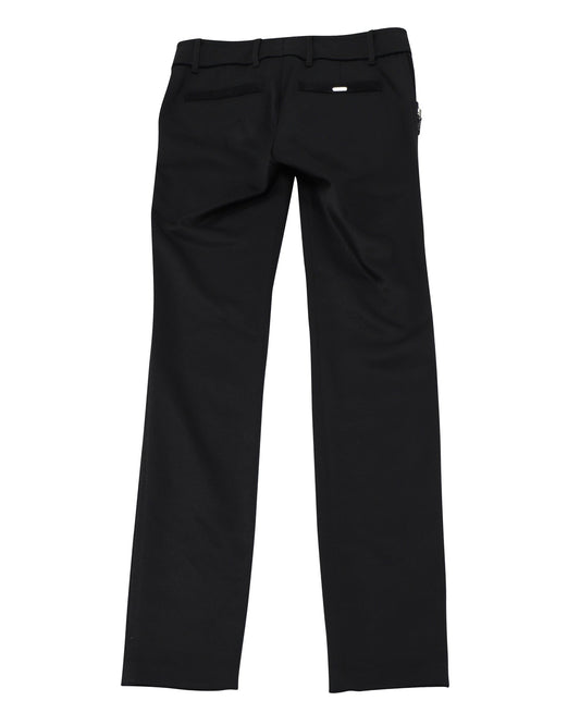 Luxury Gucci Trending 2025 Black Pants with Silver Zip Detail in Black Nylon
