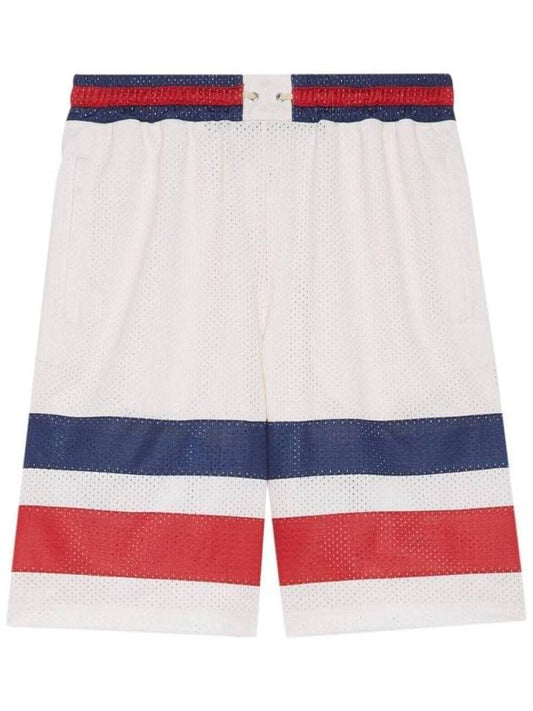 Luxury Gucci Trending 2025 GG Mesh Bermuda Shorts Off White