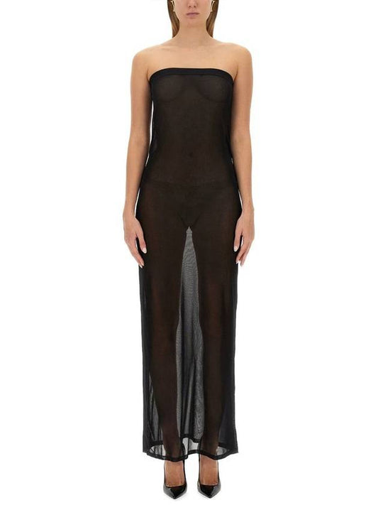 Luxury Saint Laurent 23 fw Strapless Dress 756812Y76HL1000 B0040511016