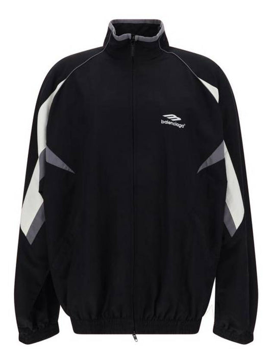Luxury Balenciaga 3B Sports Icon Medium Fit Track Jacket Black