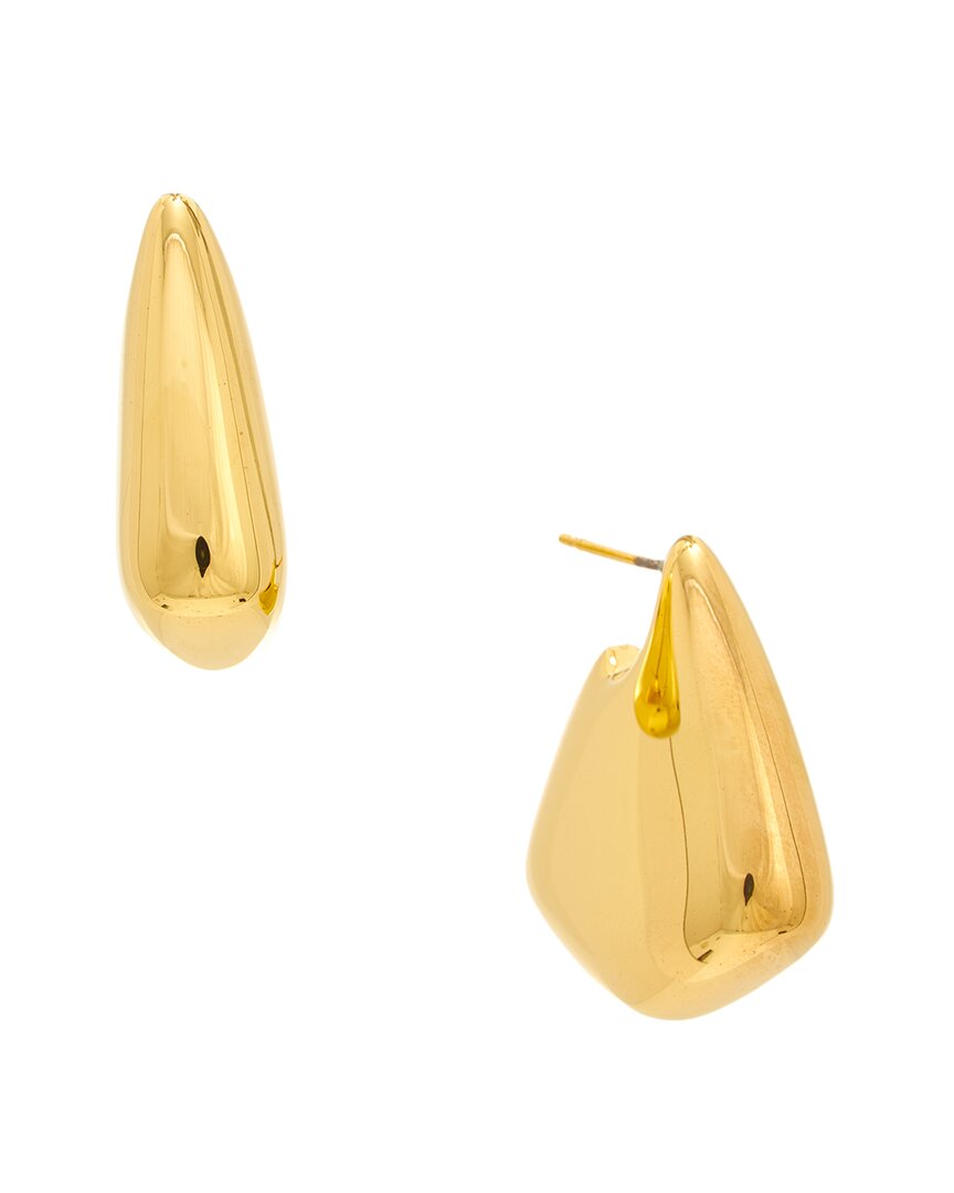 Luxury Bottega Veneta 18K Over Silver Small Fin Earrings