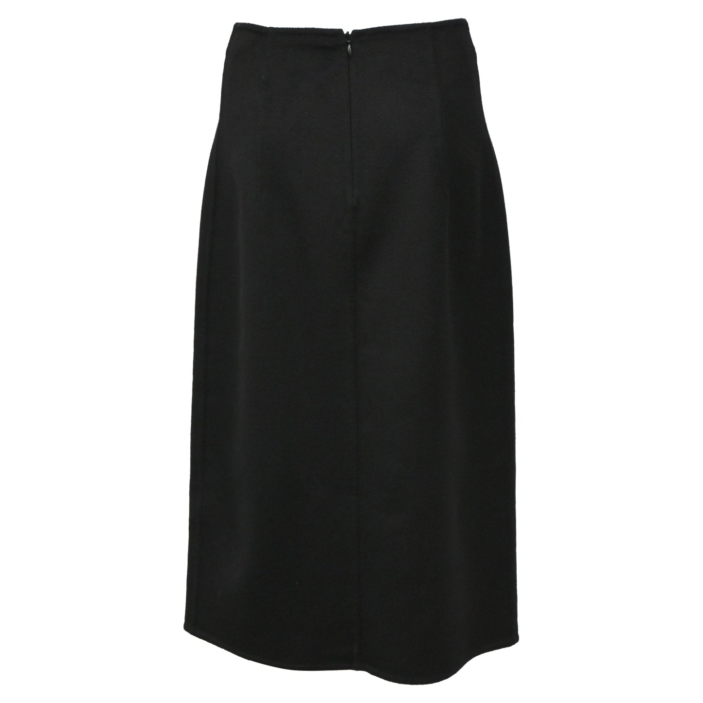 Luxury Bottega Veneta Slit Skirt in Black Wool