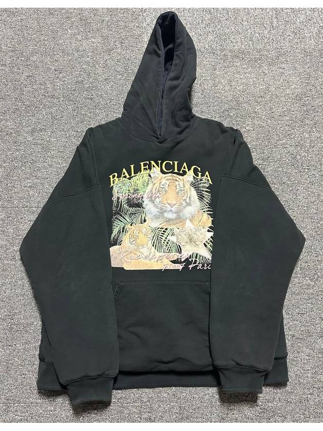 Luxury Balenciaga FBI Tiger Logo Reversible Hoodie 110