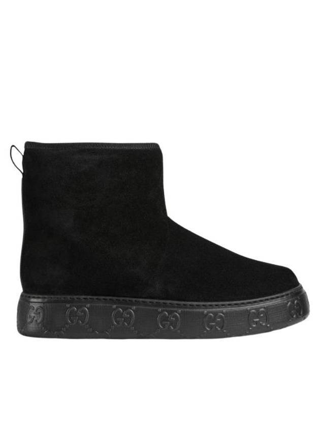 Luxury Gucci Trending 2025 Women's Suede Middle Boots Black