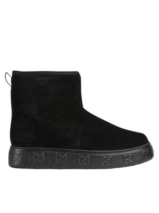 Luxury Gucci Trending 2025 Women's Suede Middle Boots Black