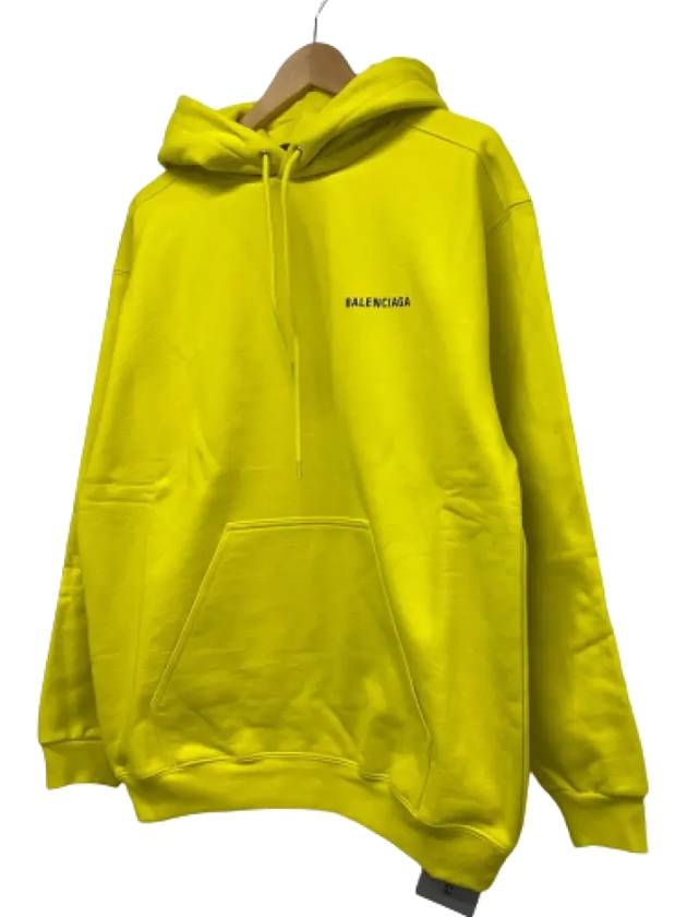 Luxury Balenciaga Mini Logo Cotton Hoodie Yellow
