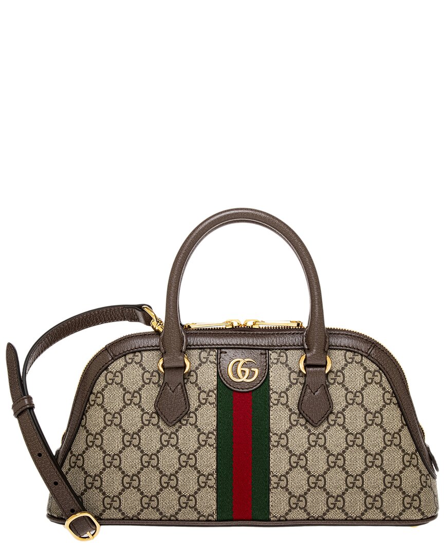 Luxury Gucci Trending 2025 Ophidia Small GG Supreme Canvas & Leather Shoulder Bag