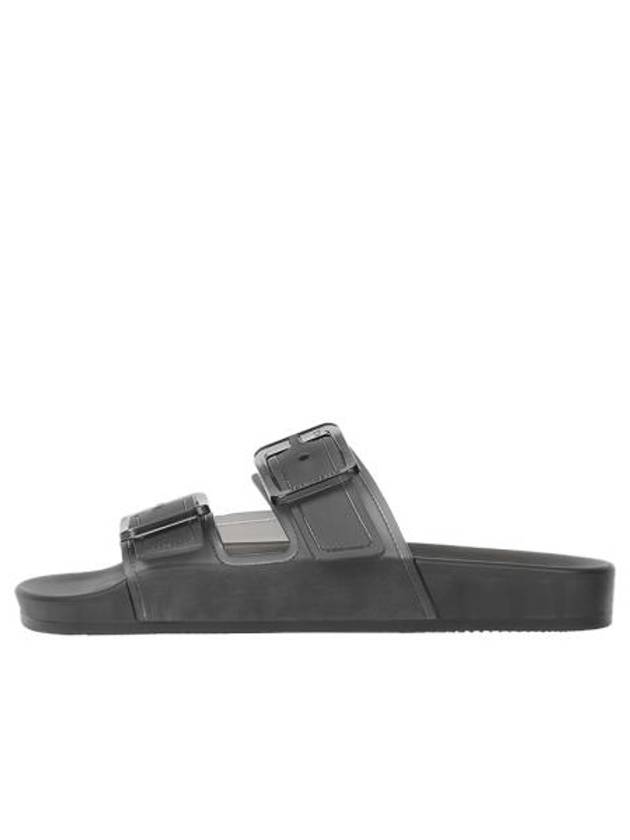 Luxury Balenciaga Mallorca Strappy Leather Slippers Black