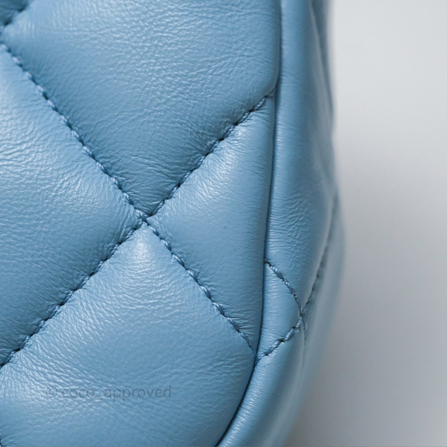 Chanel Small Flap Bag Blue Lambskin Gold and Lacquered Metal 22S