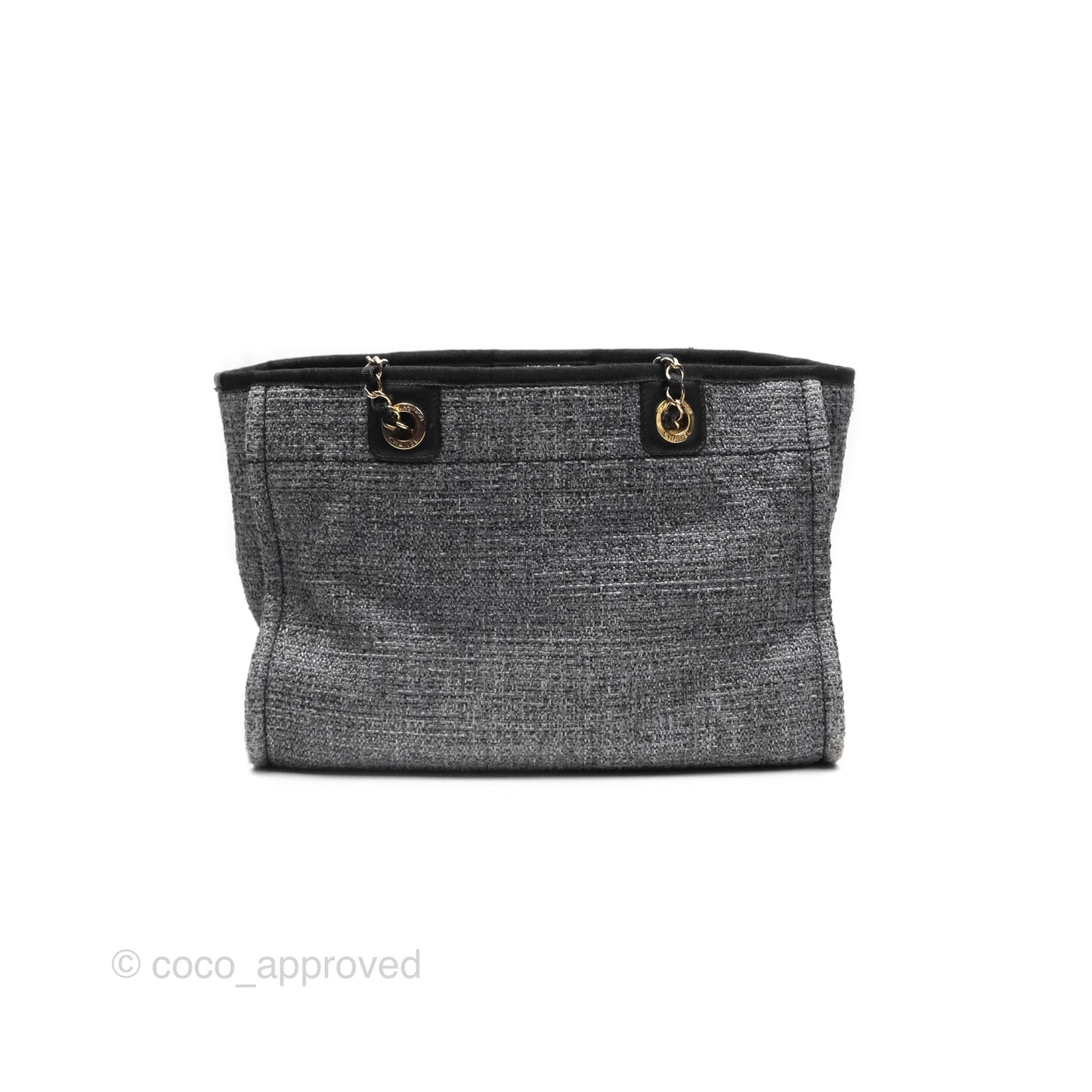 Chanel Medium Deauville Black Charcoal Tote