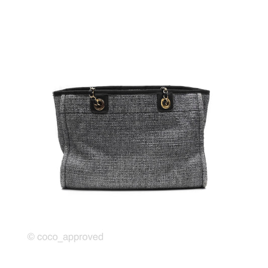 Chanel Medium Deauville Black Charcoal Tote