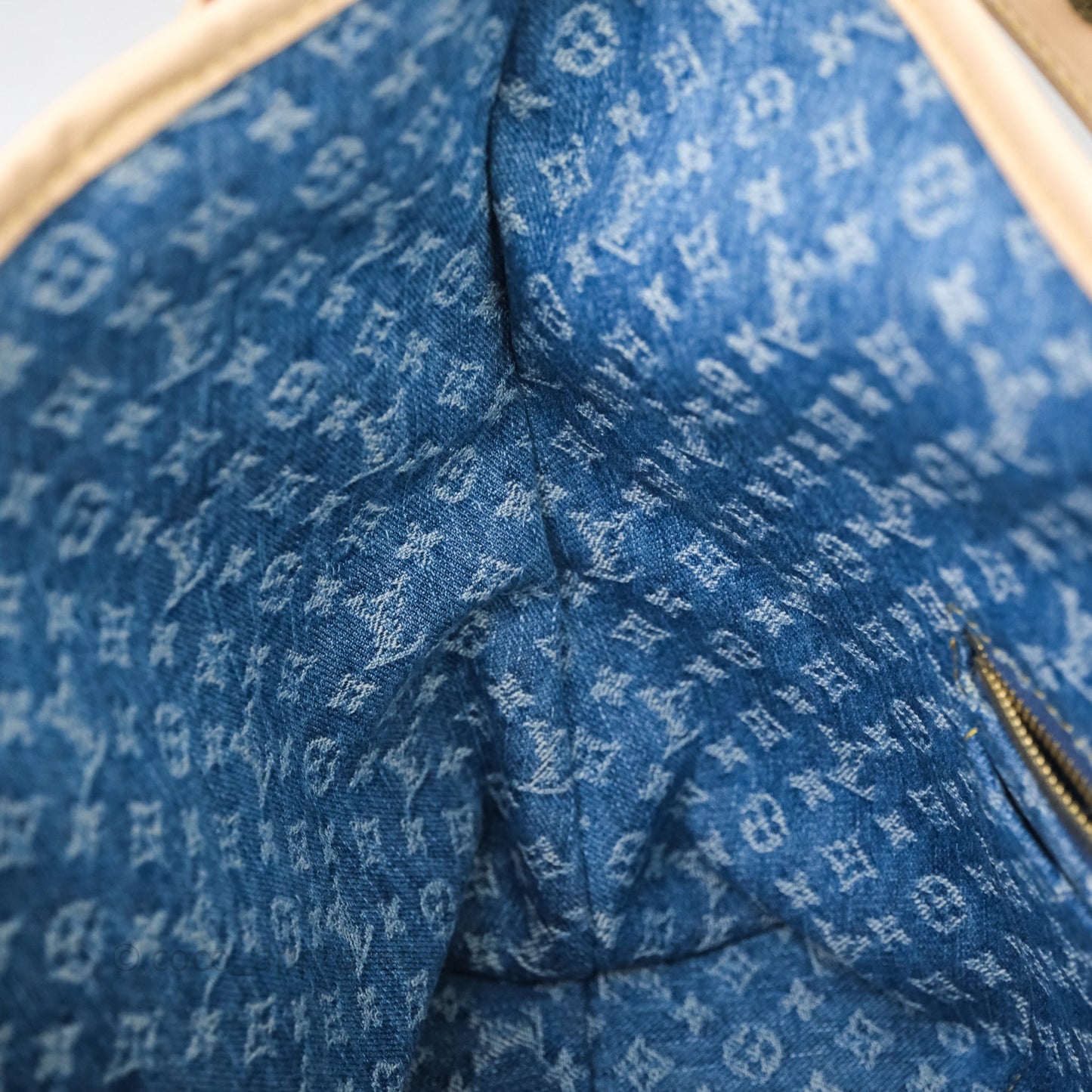 Louis Vuitton CarryAll MM Denim Blue Monogram
