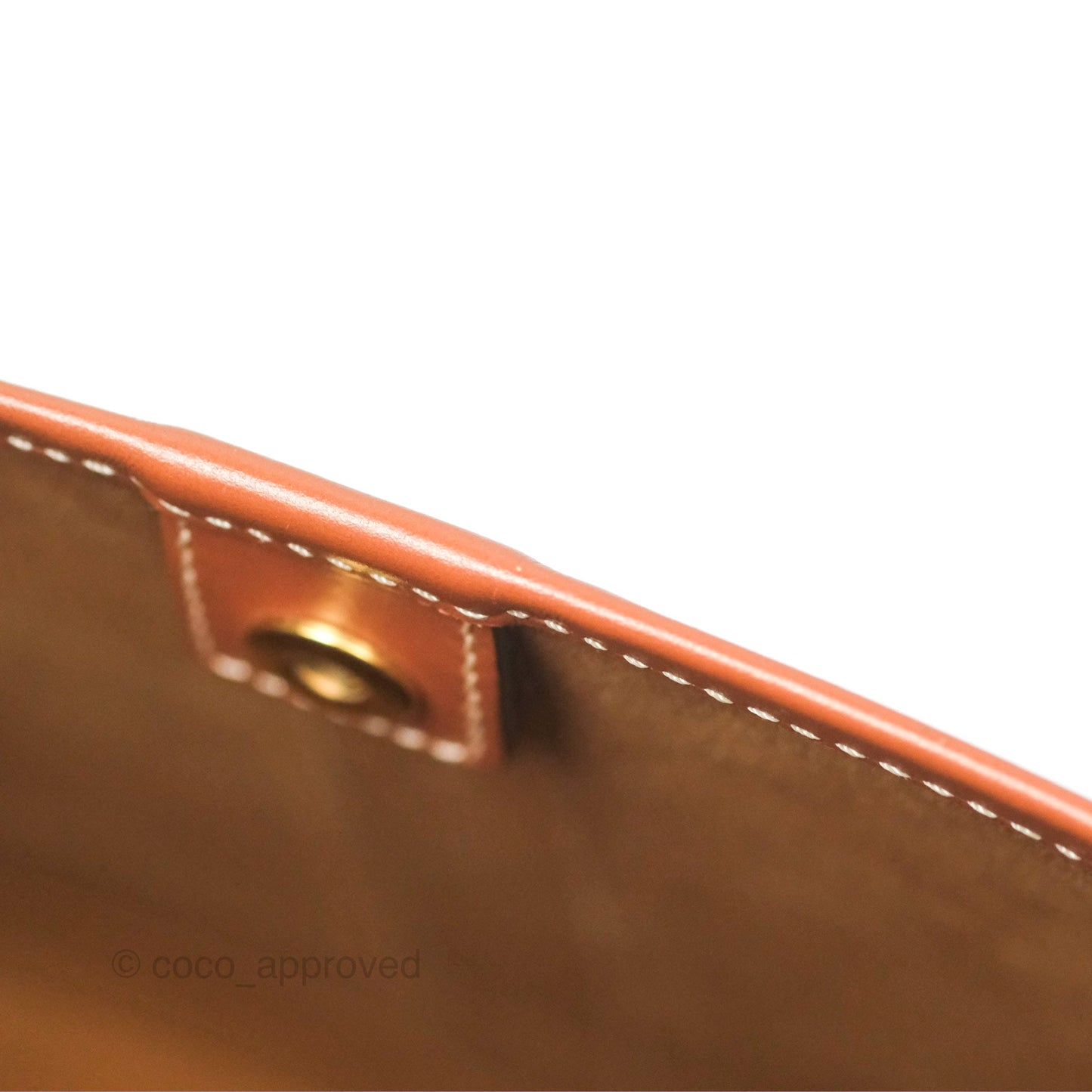 Celine Small Bucket Triomphe Canvas Tan Calfskin