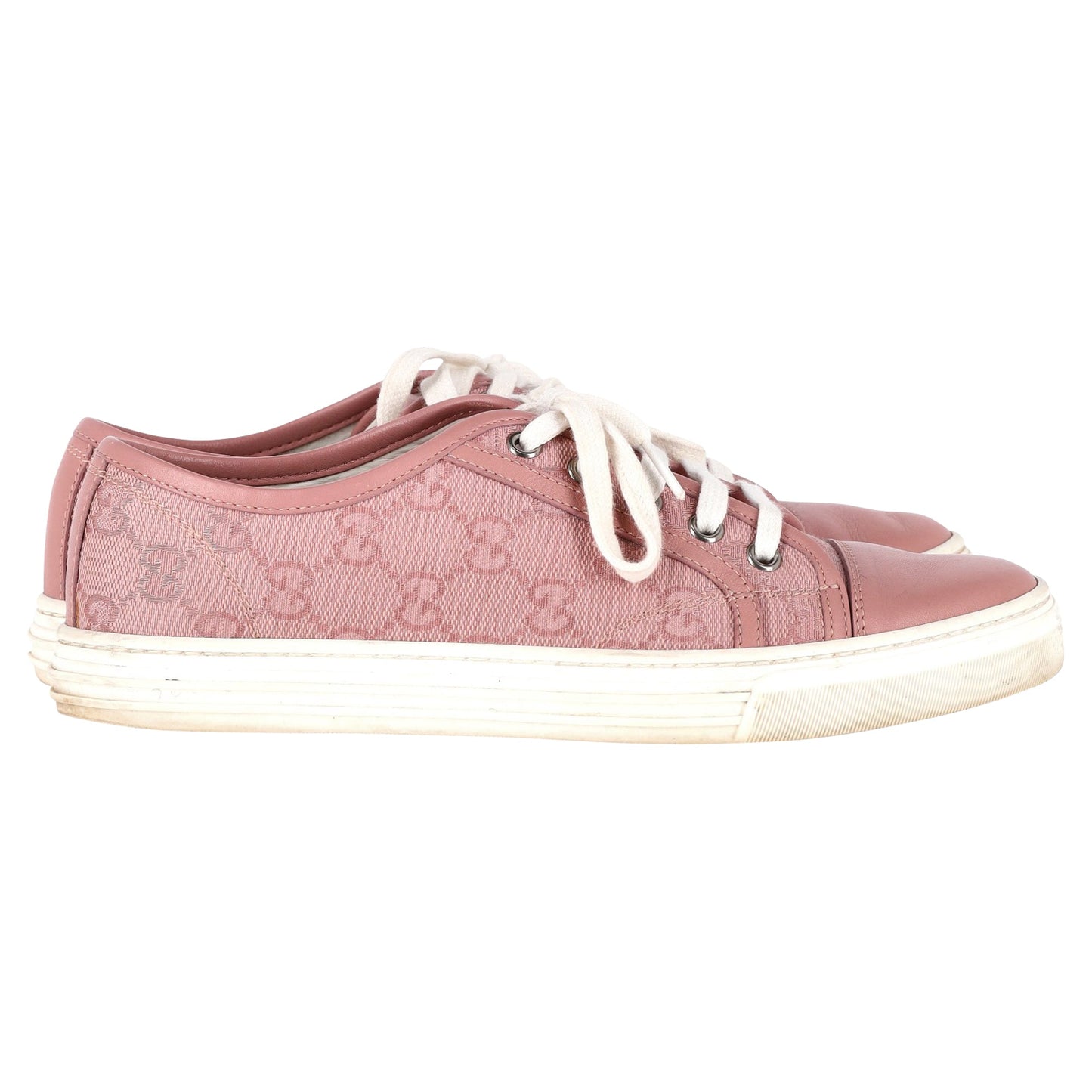 Luxury Gucci Trending 2025 GG Monogram Low Top Sneakers in Pink Leather