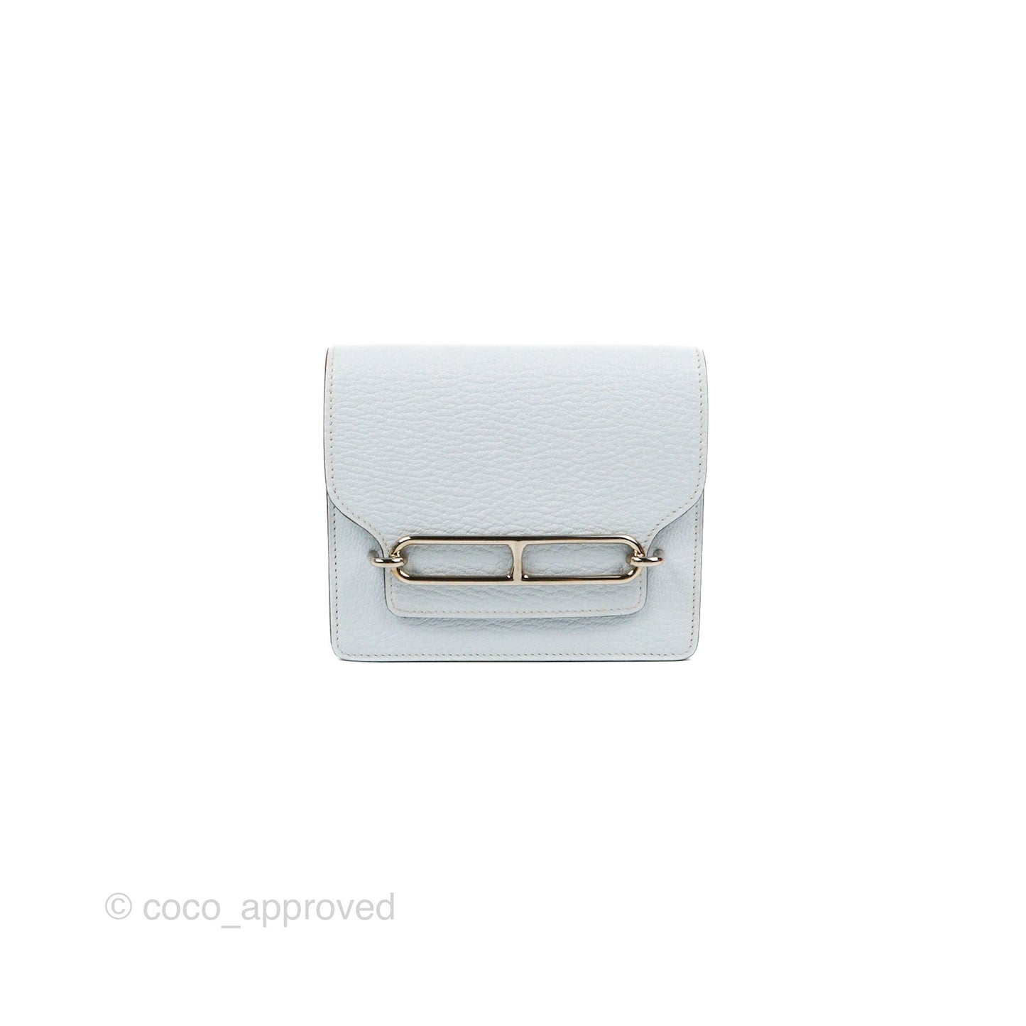 Hermès Roulis Slim Wallet Bleu Brume Chevre Mysore Palladium Hardware