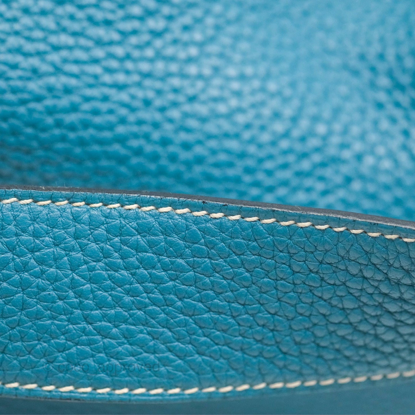 Hermès Lindy 34 Blue Jean Clemence Palladium Hardware