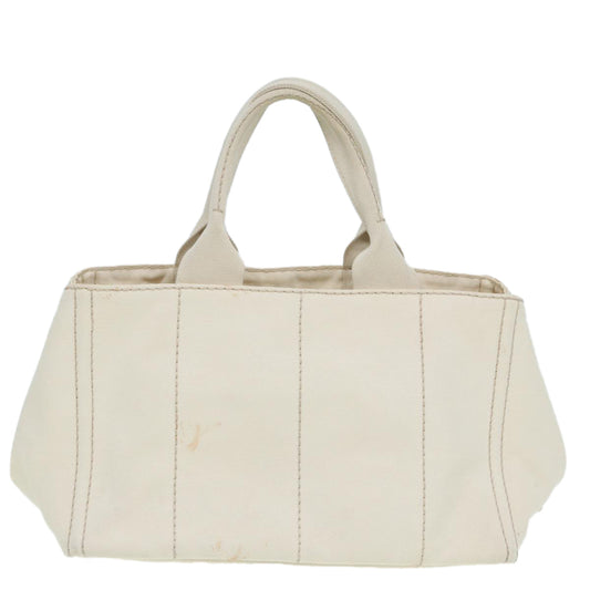 Luxury Prada Canapa MM Hand Bag Canvas Beige  80208