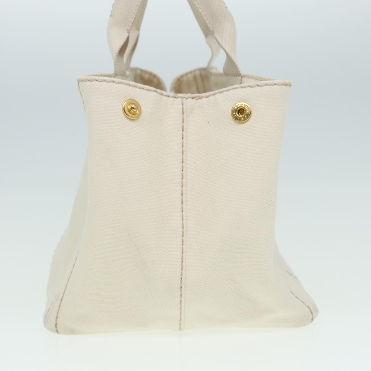 Luxury Prada Canapa MM Hand Bag Canvas Beige  80208