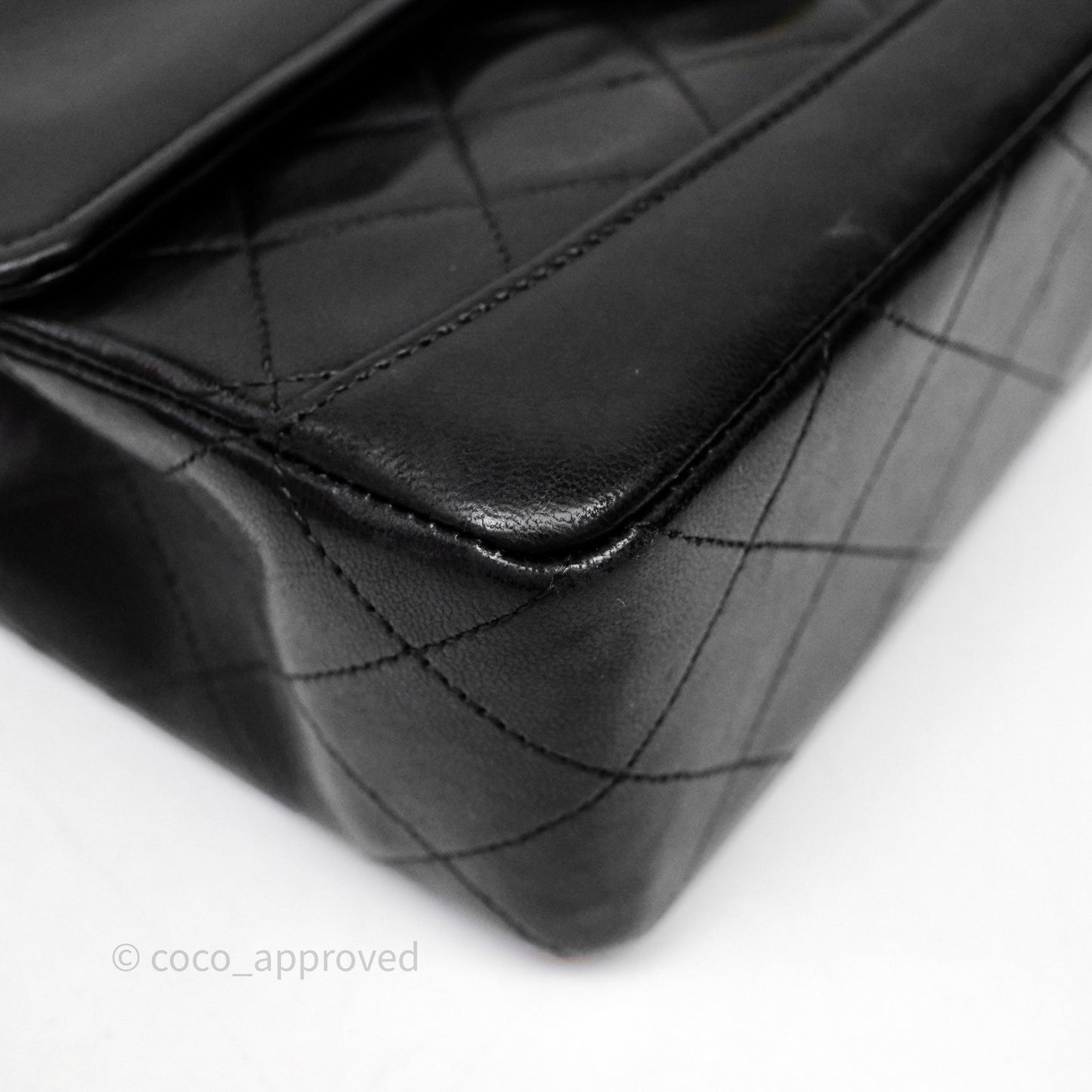 Chanel Matelasse Flap Bag Lambskin Black 24K Gold Hardware