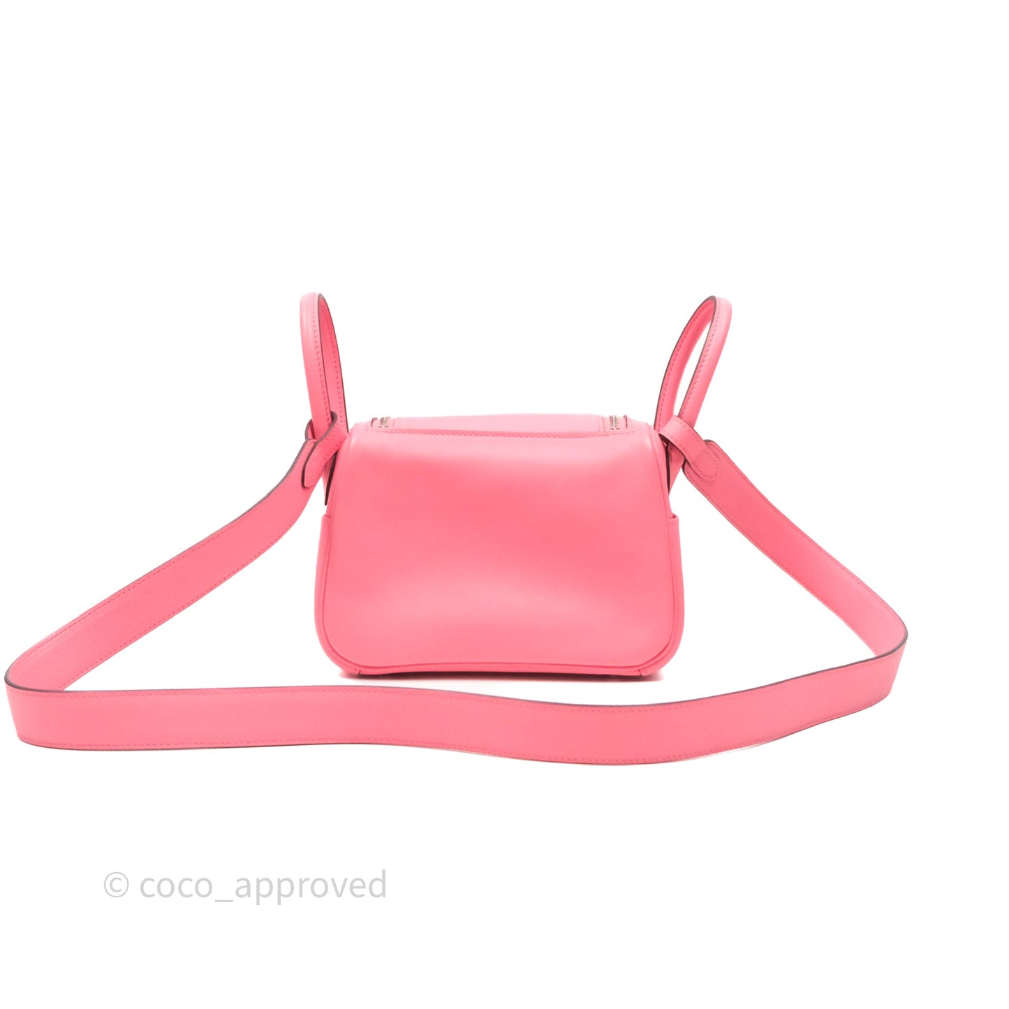 Hermès Mini Lindy 20 Rose Ete K4 Swift Palladium Hardware