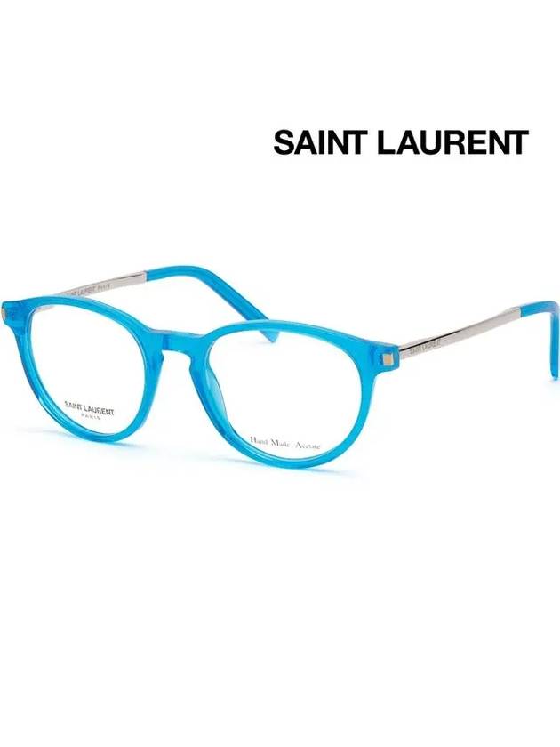 Luxury Saint Laurent Eyewear Metal Eyeglasses Blue