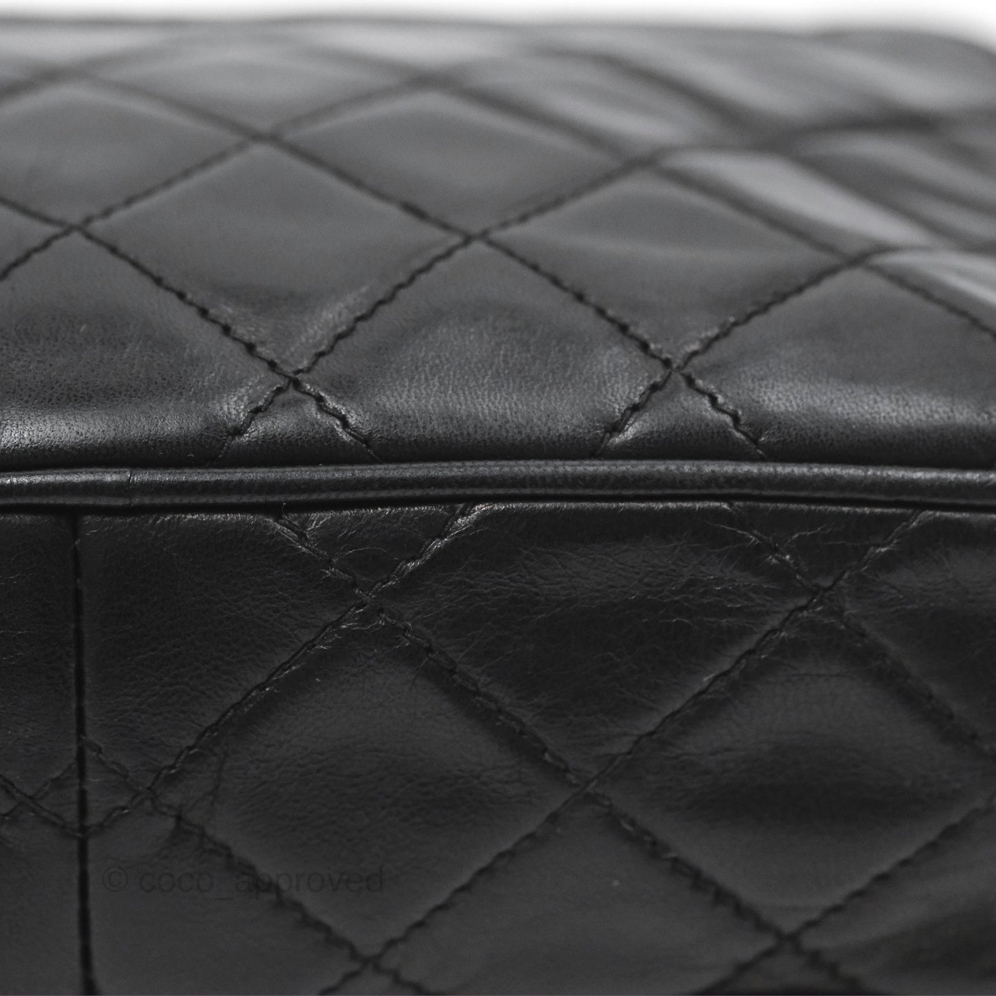 Chanel Vintage Camera Bag Black Lambskin Gold Hardware