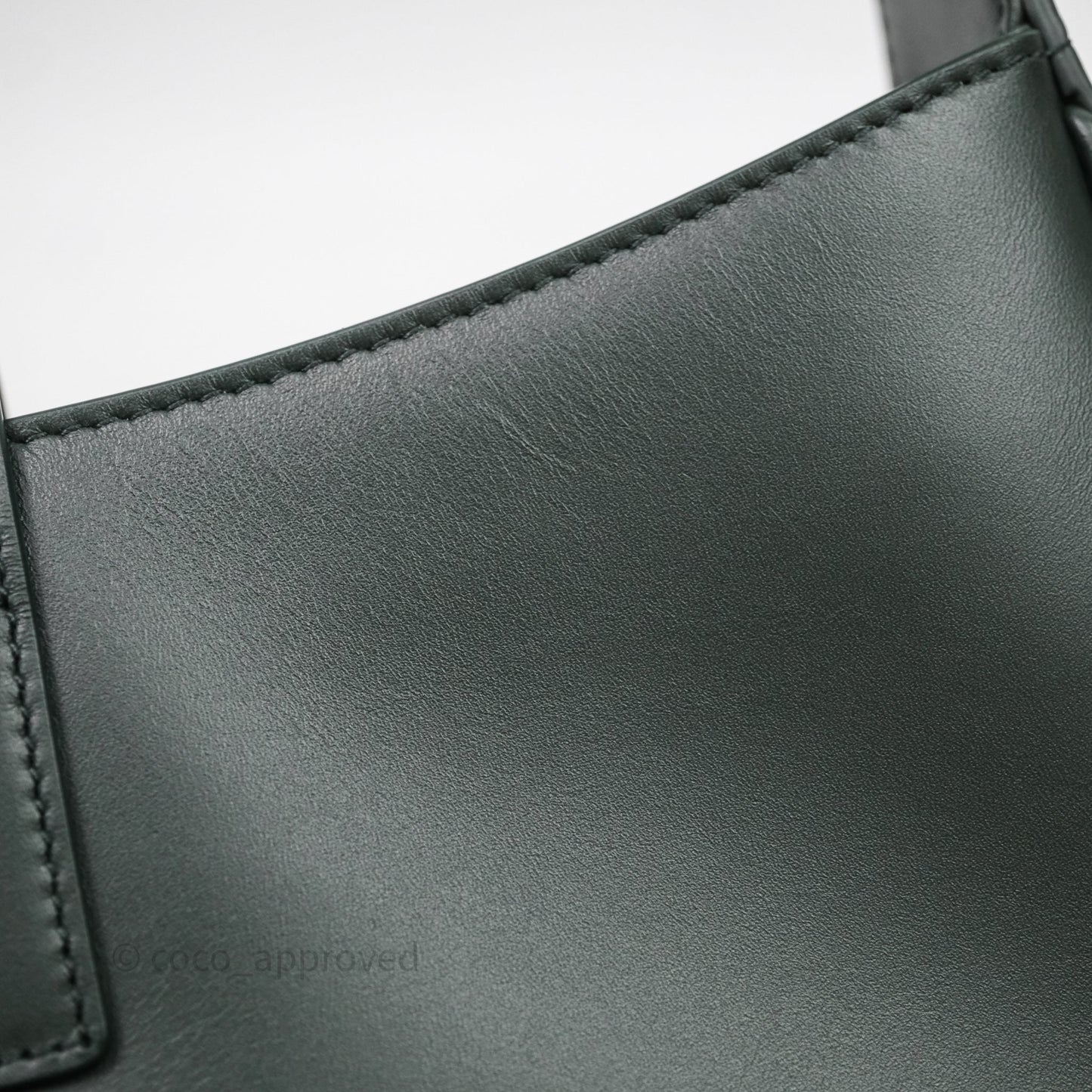 Saint Laurent ‘Le 5 a 7’ Hobo Bag Dark Green Smooth Calfskin