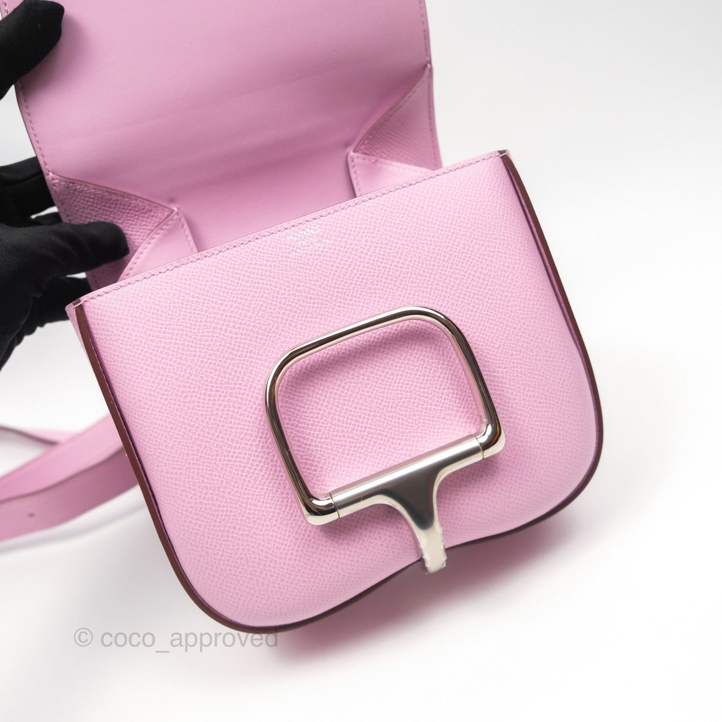 Hermès Della Cavalleria Mini Bag Mauve Sylvestre X9 Epsom Palladium Hardware