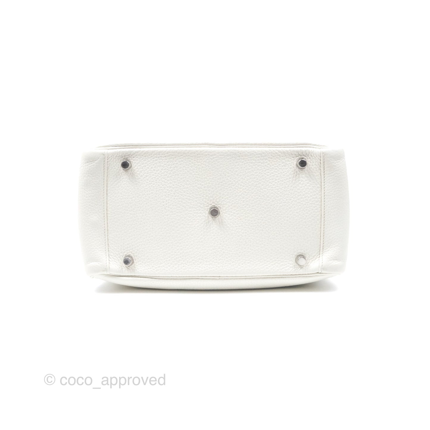 Hermès Lindy 30 White Clemence Palladium Hardware