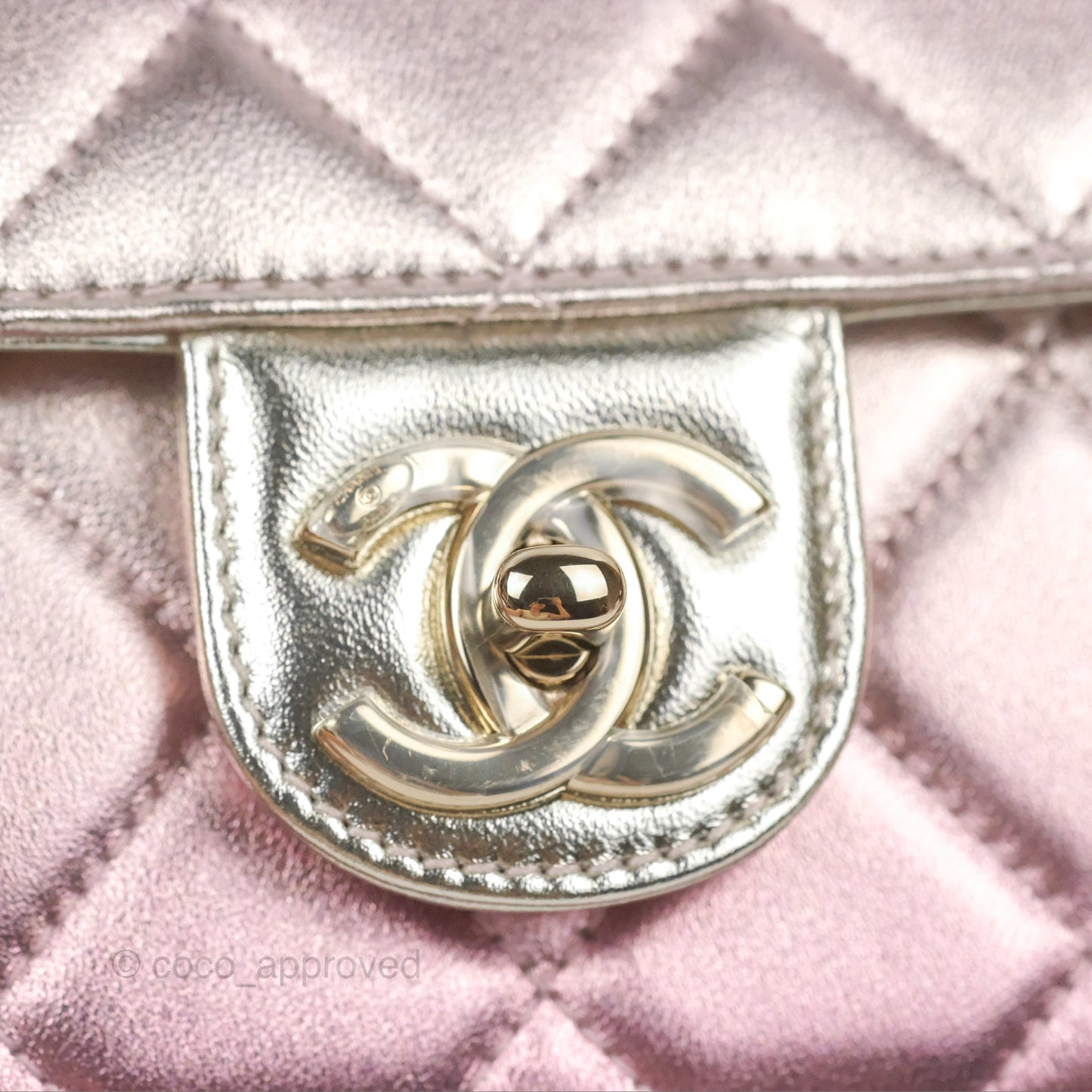 Chanel Mini Flap Bag Metallic Gradient Pink/Silver Lambskin Gold Hardware