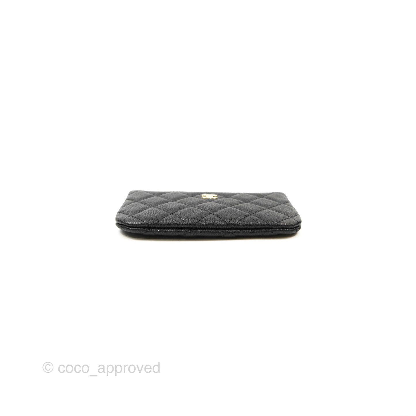 Chanel Quilted Mini O Case Black Caviar Gold Hardware