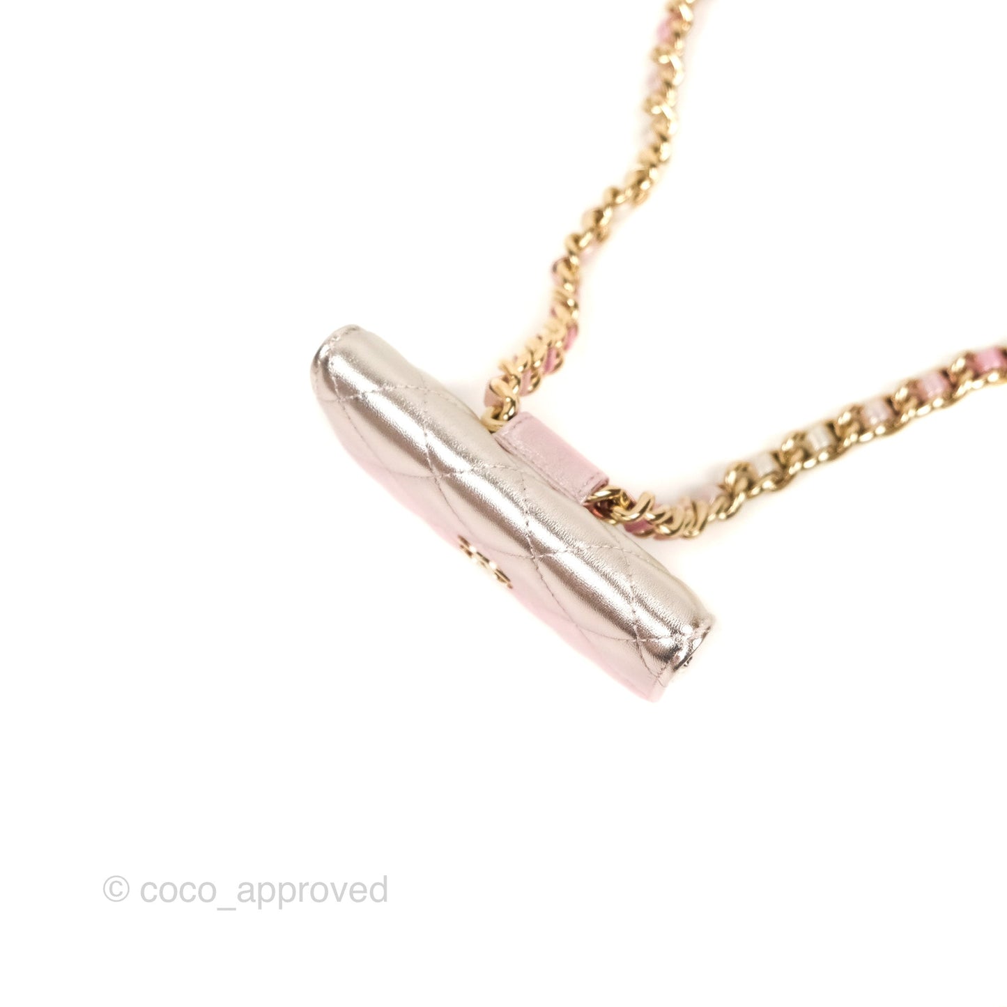 Chanel Waist Belt Bag Metallic Gradient Pink/Silver Lambskin Gold Hardware