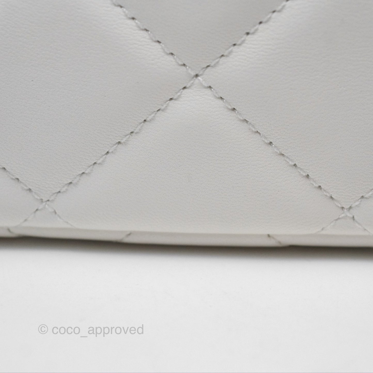 Chanel Quilted My Perfect Mini With Pearl White Lambskin Aged Gold Hardware 21K