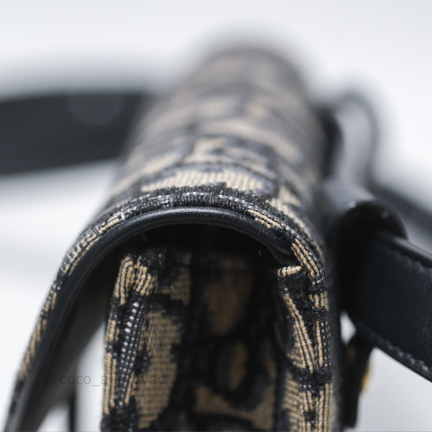 Christian Dior Blue Dior Oblique Jacquard Saddle Belt Pouch