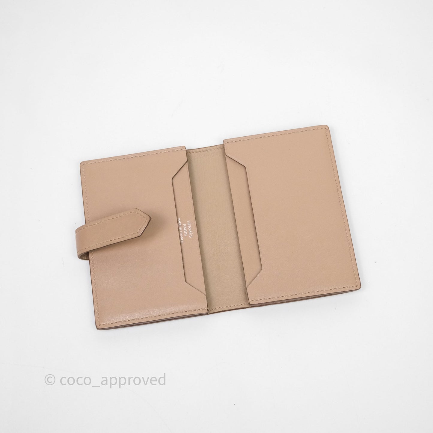Hermès Bearn Card Holder Taupe 16 Swift Palladium Hardware
